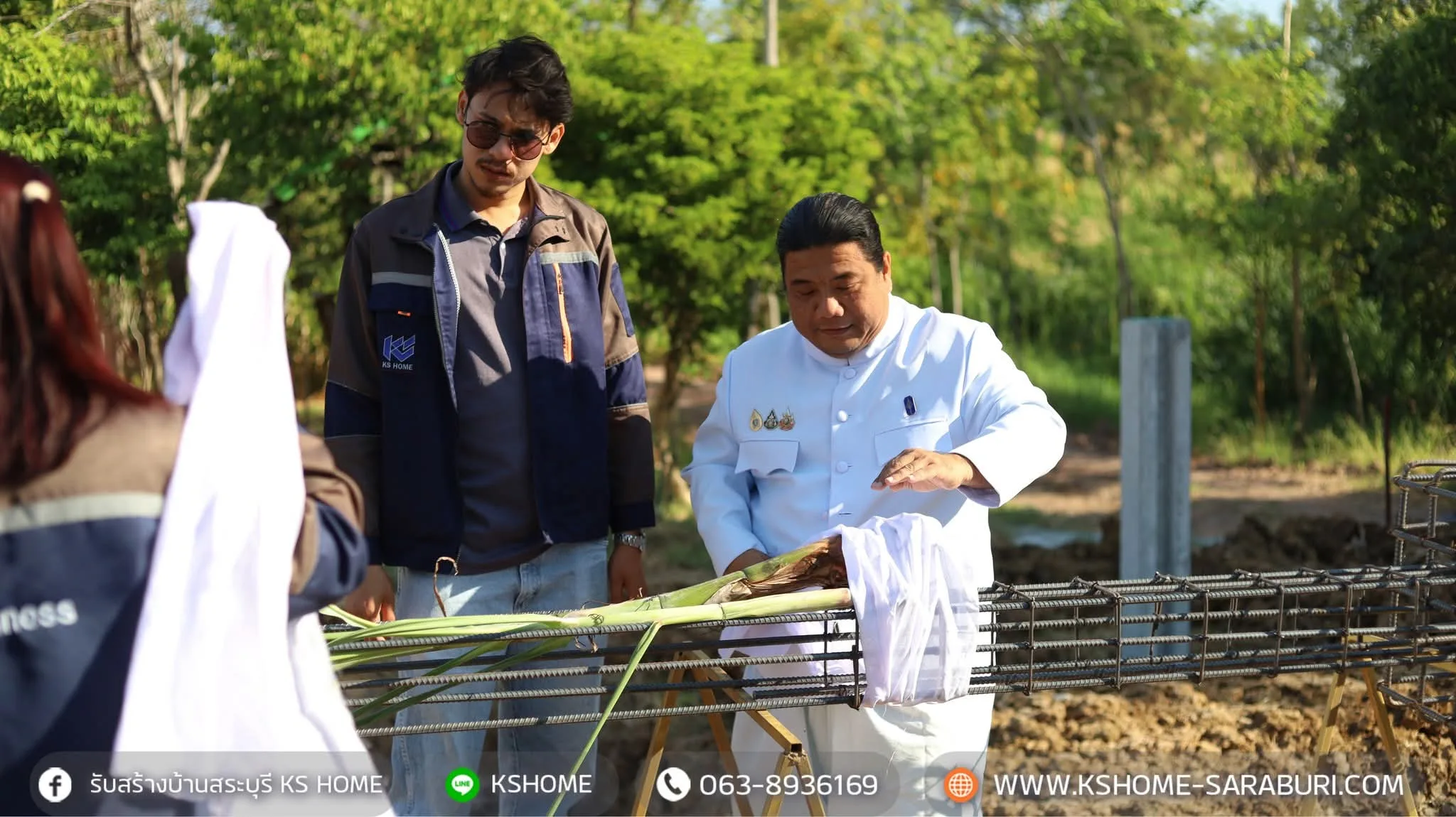 พิธีลงเสาเอก ลงเสาเอกบ้านคุณนุจิรา