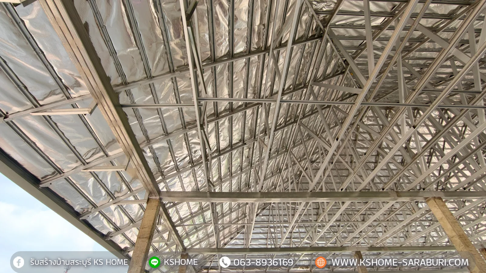 อัพเดทงาน: บ้านคุณนุศรา โครงสร้างหลังคา